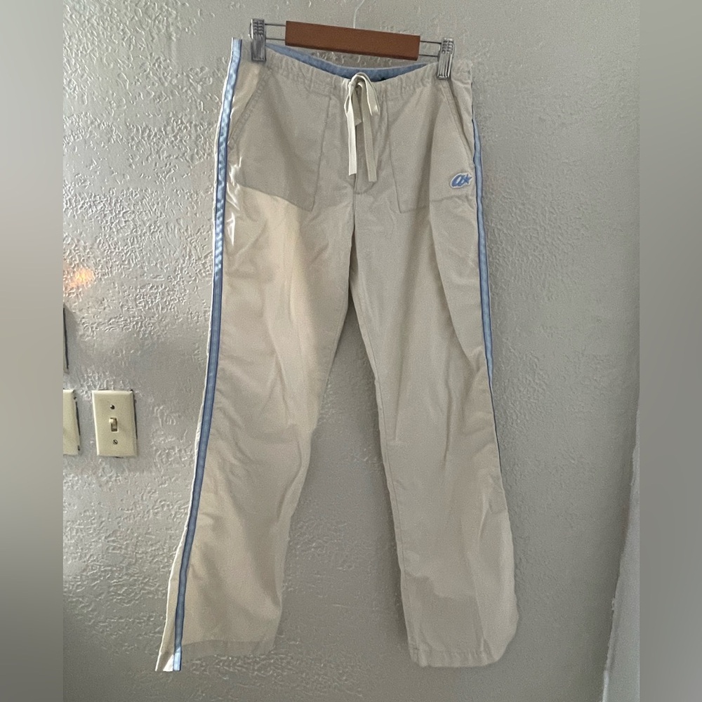 Vintage Abercrombie & Fitch Beige Pants with Blue Stripes